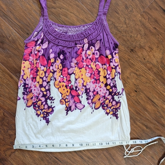 American Eagle Bright Colorful Flower Size Small Tank Top - Picture 6 of 7